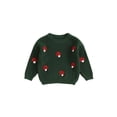thumbnail image 1 of SUNSIOM Pull pour Bébé Fille Garçon Surdimensionné Broderie Champignon Manches Longues Tricoté Automne Hiver, 1 of 7