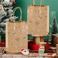 thumbnail image 4 of Christmas Snowflake Tote Bag - 22in Unfoldable Golden Tree Print, Flat Bottom Gift Bag, Reusable Holiday Party Packaging for Toys/Snacks/Clothes, Walmart Christmas Decor, 4 of 6