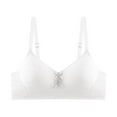 thumbnail image 4 of LIIPEE Girls Underwear Soft Comfort Solid Color Adjustable Strap Stretch Sports Seamless Bra Training Bras Casual Undies,White,10-12 Years, 4 of 4