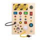 thumbnail image 3 of Tablero de actividades de madera con lámpara LED, tablero sensorial, juguetes educativos de aprendizaje temprano, regalos con interruptor, juguete Estilo B, 3 of 9