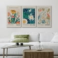 thumbnail image 2 of PixonSign Canvas Print Wall Art Set Colorful Flower Market Exhibition Prints Nature Wilderness Illustrations Modern Art Decorative Floral Botanical Minimal Calm/Relax/Cozy for Bedroom - 16"x24"x3, 2 of 5