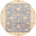thumbnail image 1 of Ahgly Company Machine Washable Indoor Round Abstract Khaki Rose Pink Area Rugs, 5' Round, 1 of 7