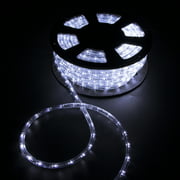 Walcut 100Ft 2 Wire LED Rope Lights, Cool White Lights with Clear PVC Jacket, Connectable and Flexible, for Indoor Wedding Christmas Party and Waterproof for Outdoor Decoration