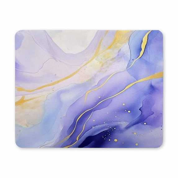Square Mouse Pad Elegant Purple and Blue Marble,Office Home Premium-Textured Mouse Mat Design,Waterproof Marble Mouse pad,Non-Slip Rubber Base Computer Mouse Pads for Wireless Mouse