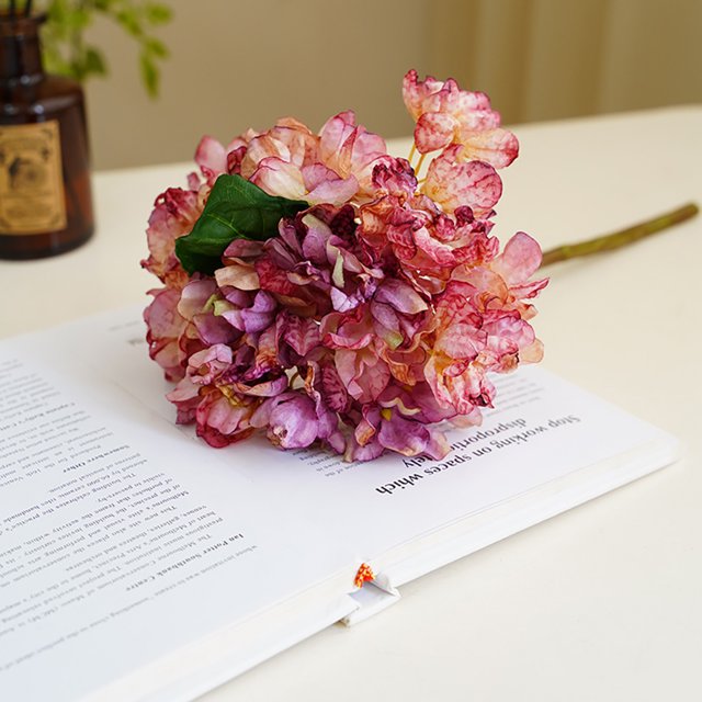 Artificial Hydrangea Bouquet Simulation Silk Flowers For Home Wedding Office Party Garden Cafe Decoration