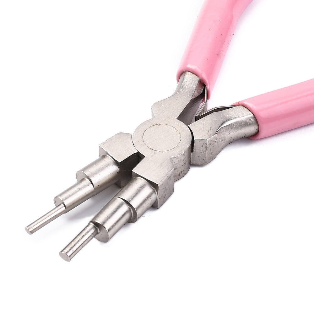 Jewelry Pliers Tools 8pcs 45# Carbon Steel Jewelry Pliers set for Jewelry Making Supplies Surface Ferronickel Pink 12.5x5x0.9cm Carbon Steel