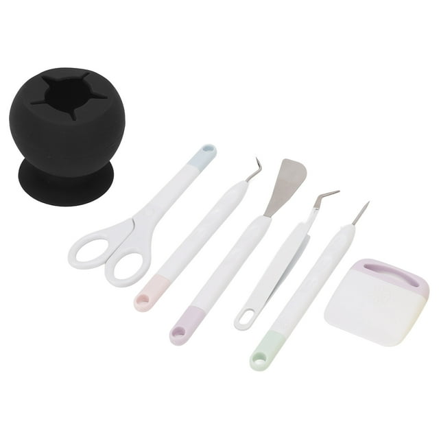 Vinyl Weeding Tools Set , Clear Debris DIY Production Craft Tools Set Prevent Tearing For Cameos For Silhouettes For Lettering Black
