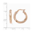 thumbnail image 2 of FJC Finejewelers 10k Rose Gold Textured Hinged Hoop Earrings, 2 of 3