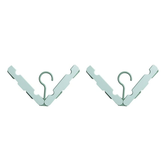 Colgador de ropa plegable para Viaje y Camping Inteprter Verde claro 2Conjunto