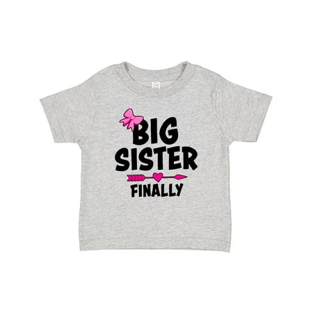 

Inktastic Big Sister Finally with Bow and Arrow Gift Baby Girl T-Shirt