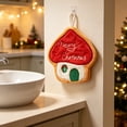 thumbnail image 6 of OAVQHLG3B Christmas Hand Towels with Hanging Loop Soft Santa Dishtowels Xmas Hanging Washcloths Christmas Holiday Bathroom Kitchen Dish Towels Set for Drying Cleaning Cooking, 6 of 8