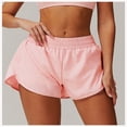 thumbnail image 4 of LYMAYTER Women Running Short High-Waisted Elastic Waistband 2 in 1 for Yoga Sweat Shorts with Pockets S-XL, 4 of 9