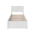 thumbnail image 6 of AFI Madison Twin Solid Wood Platform Bed with Footboard & Twin Trundle, White, 6 of 7