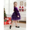 thumbnail image 3 of Hotiary 2-9Y Toddler Girls Casual Velvet Twirl Tutu Dresses Princess Girl Winter Fall Sequins Party Dress For Everyday, Halloween, Christmas, School, Party, 3 of 5