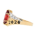 thumbnail image 3 of JackAni 14k Gold Simulated Garnet January Birthstone 2026 Class Graduation Ring - Size 11.00, 3 of 5