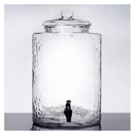 5 Gallon Hammered Glass Beverage Dispenser