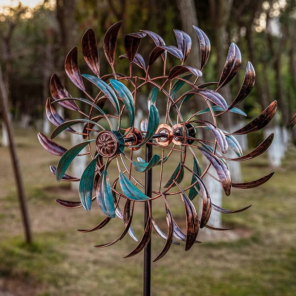 Wind Spinners Outdoor Metal Large 360 Degrees Kinetic Wind Sculptures & Spinners Yard Art Outdoor Garden Decor