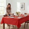 thumbnail image 2 of Plastic Table Cloth Disposable 6 Pack, 54 x 108 Inch, Red, for Party Picnic Wedding, 2 of 5