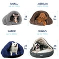 thumbnail image 6 of Birdsong The Original Cuddle Pouch Pet Bed (Large), Dog Cave, Covered Hooded Pet Bed, Cosy, for Burrower Cats and Dogs, Brown, 6 of 7