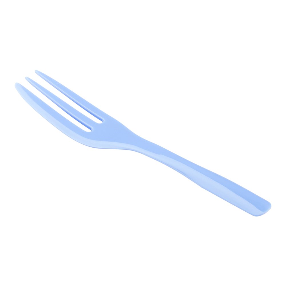 Periwinkle Plastic Cake Fork with Knife Edge 4" x 3/4" 500 count