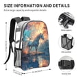 thumbnail image 4 of Honeii Forest Lake White Horse Print Clear Backpack Heavy Duty Transparent Bag 17" See Through BookBag for Women Men Adults Work Festival Sports Travel, 4 of 7