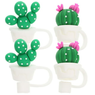 Green Cactus Cup w/ Straw Party 19oz Metallic Desert Theme Novelty