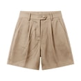 thumbnail image 3 of Shorts for Women Casual and Fashionable High Waist Wide Leg Solid Color Shorts, 3 of 5