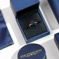 thumbnail image 5 of Gem Stone King 10K Yellow Gold Blue Sapphire and White Diamond Engagement Ring for Women | 3.12 Cttw | Oval 10X8MM | Gemstone September Birthstone | Size 8, 5 of 7
