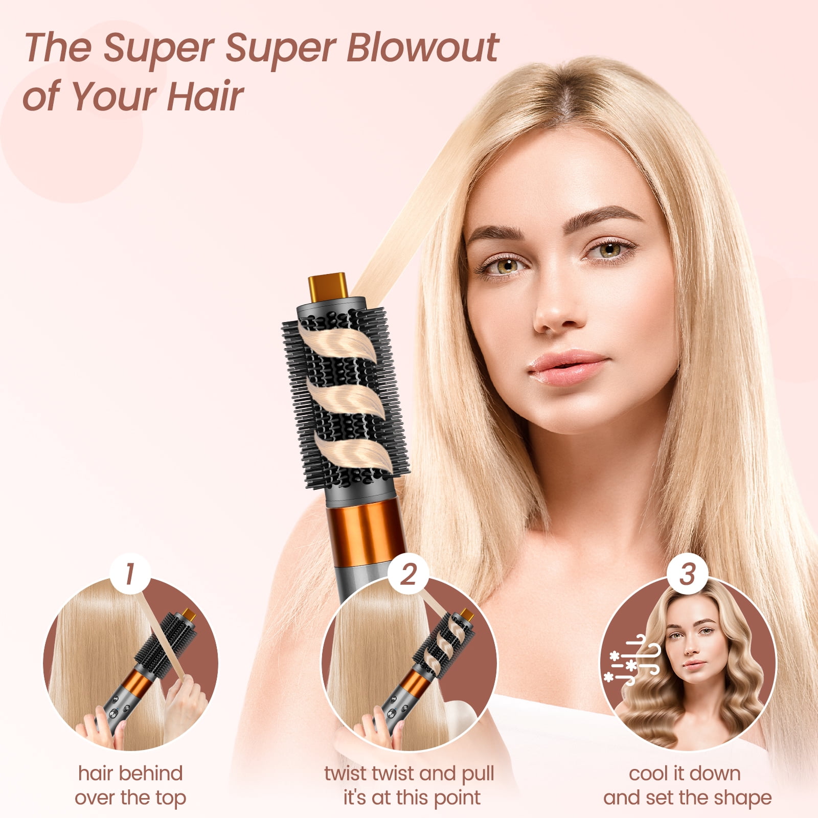 AFDD Round Volumizing Brush Attachments for Dyson Airwrap