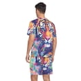 thumbnail image 2 of joogoo Men's Pajama Set Abstract Tiger V-Neck Pj Shorts Set 2 Piece Loungewear Sleepwear S, 2 of 7