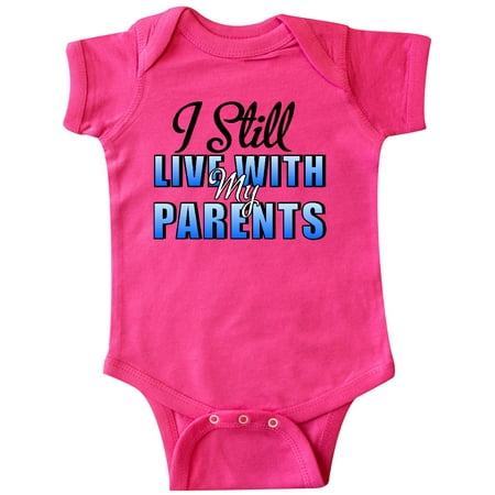 

Inktastic I Still Live With My Parents Baby Funny Gift Baby Boy or Baby Girl Bodysuit