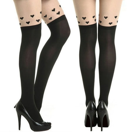 

TIHLMK Sexy Pantyhose for Women Women s Sexy Transparent Heart-shaped Stitching Pantyhose Can Be Given To Couple