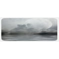 thumbnail image 1 of Moon Kitchen Mat, Misty Air in the Ocean Monochrome Picture with Full Moon Natural Imagery, Plush Decorative Kitchen Mat with Non Slip Backing, 47" X 19", Black Pale Grey White, by Ambesonne, 1 of 1