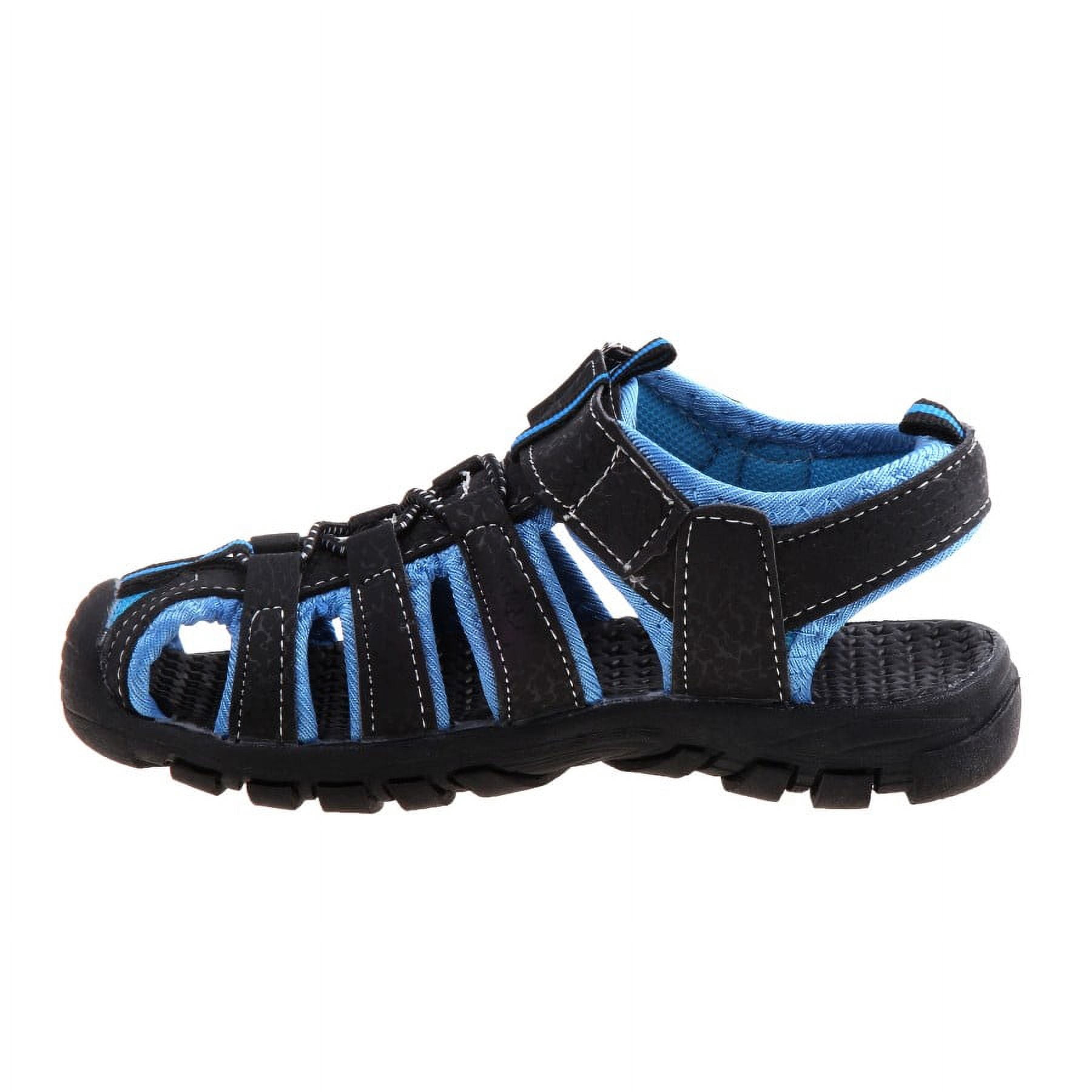 Rugged Bear Boy Closed Toe Kids Sport Sandals, Black Blue, 1