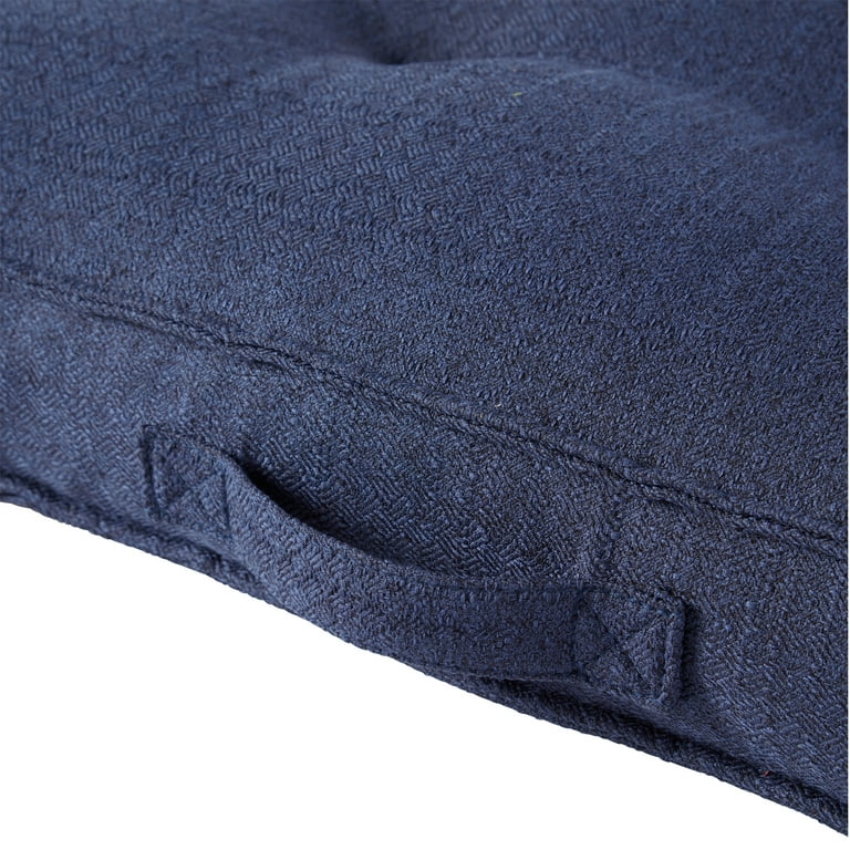 Happy Hounds Milo Square Tufted Dog Bed Cobalt Large 40 x 40 in