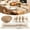 Brown, variant on Boho Placemats 4/6/8 Set of Round Woven Placemat Macrame Style Bicolor Stitching Long Table Runner Farmhouse Rustic Natural Burlap Cotton for Kitchen Dining Table(4 Sets,Green,12x72)