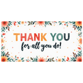 thumbnail image 2 of Floral Pattern Thank You Banner Decorative Lettering Appreciation Sign for Indoor Decoration Corporate Events Teacher Gifts, 2 of 7