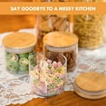 Glass Storage Jars 22oz [Set of 6],Clear Glass Food Storage Containers