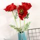 thumbnail image 2 of Ramo de amapolas artificiales rojas para bodas, fiestas nupciales y decoración del hogar, 2 of 4