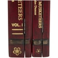 thumbnail image 5 of DecMode "The Three Musketeers" Faux Book Storage Red Mango Wood Decorative Box with Gold Accents, 2 Count, 5 of 14