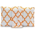 thumbnail image 4 of Mocassi Pattern Printed Pillowcases 2-Piece Set Egyptian Quality 1500 Thread Count Timeless Classic Designs Soft and Smooth Weave, Wrinkle Resistant, Quatrefoil King Pillowcase, Orange, 4 of 5