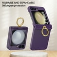 thumbnail image 7 of TECH CIRCLE for Samsung Galaxy Z Flip 6,Slim Fit Rugged Shockproof PC Hinge Protector Case with Ring Stand Enhanced Protection and Convenient Hands-Free Viewing Galaxy Z Flip 6 Case, Dark Purple, 7 of 7