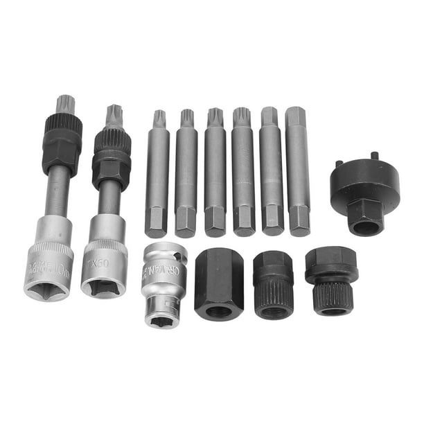 Alternator Decoupler Pulley Tool, Alternator Pulley Tool Kit 13 Pcs Wear Resistant For Car