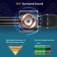 thumbnail image 3 of Wireless Bluetooth Karaoke Microphone,3-in-1 Portable Handheld Karaoke Mic Speaker Machine Birthday Home Party for Android/iPhone/PC or All Smartphone (Q37 Black), 3 of 7