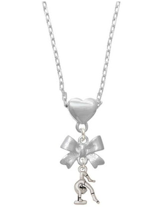Gymnastics Sterling Silver Necklace with Charm Holder 30 Inches