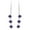 Lavender Purple, variant on Sophisticated Dangle Chain Square Sparkle Cubic Zirconia .925 Silver Earrings