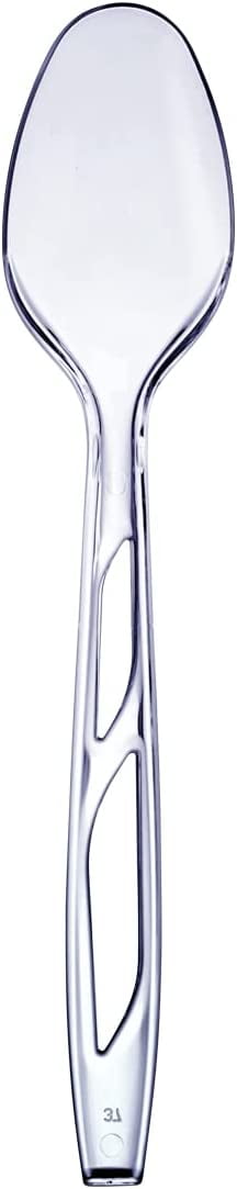 Comfy Package Clear Heavyweight Plastic Spoons Heavy Duty Disposable ...