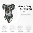 thumbnail image 6 of Naloa Cute Sloth Women's Short-Sleeved Onesie, One-Piece Swimsuit for Parties, dates, clubs - Small, 6 of 9