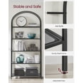 thumbnail image 2 of VASAGLE 5-Tier Gold Bookshelf Display Storage Shelf Modern Bookcase with Metal Frame for Bedroom Living Room Black, 2 of 9