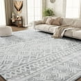 thumbnail image 1 of SIXHOME 9'x12' Area Rugs for Living Room Washable Rugs Boho Large Area Rug Modern Geometric Neutral Carpet and Area Rugs for Home Decor Foldable Nonslip Bedroom Rugs Grey, 1 of 6